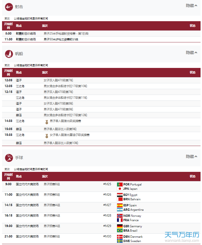 8月2日奥运会赛程（女子举重87公斤级决赛）